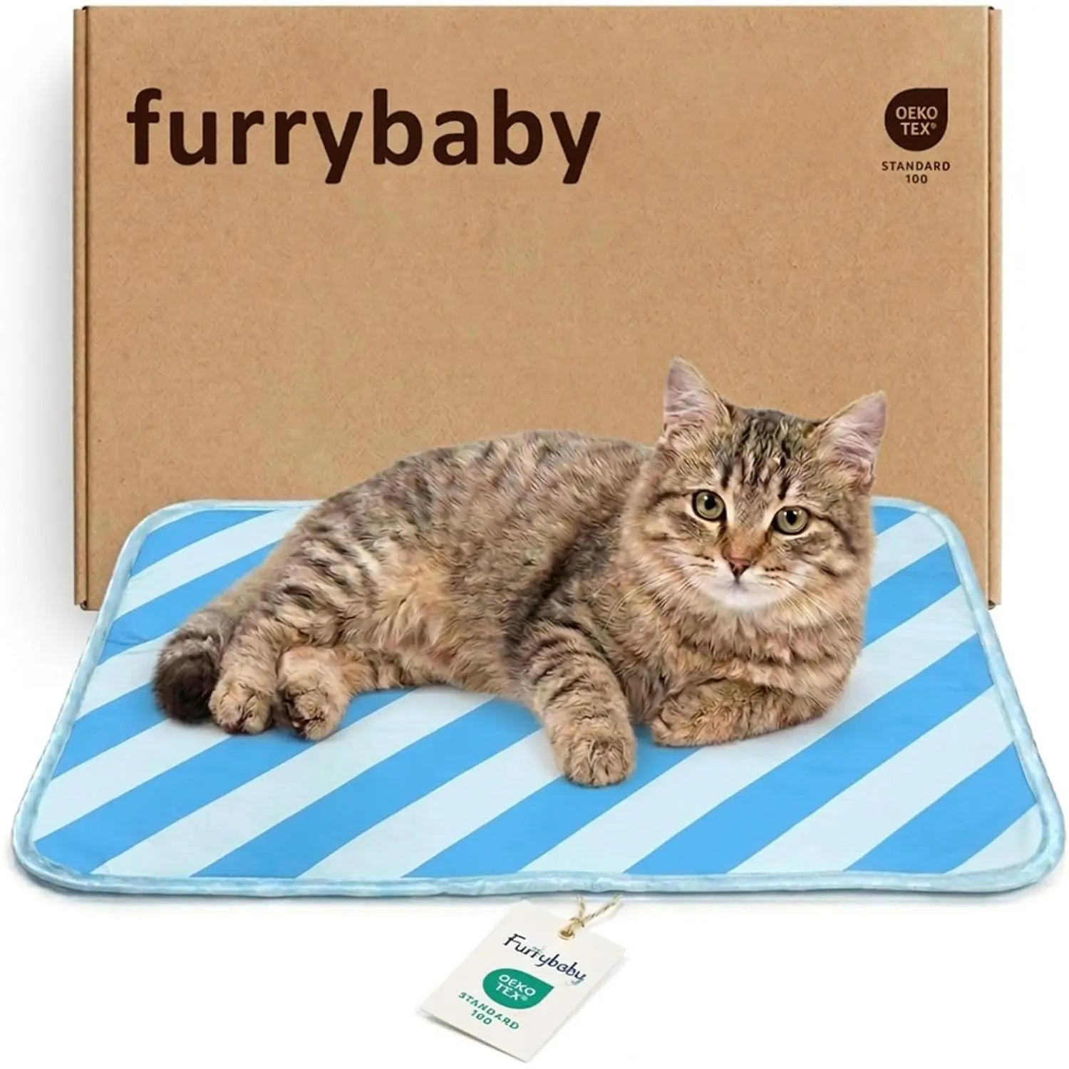 Dog and Cat Cooling Mat - Soft, Breathable, Self-Cooling Pad for Pet Beds, 23" x 18", Washable, Non-Slip Design for Indoor and Outdoor Use, Leaf Pattern