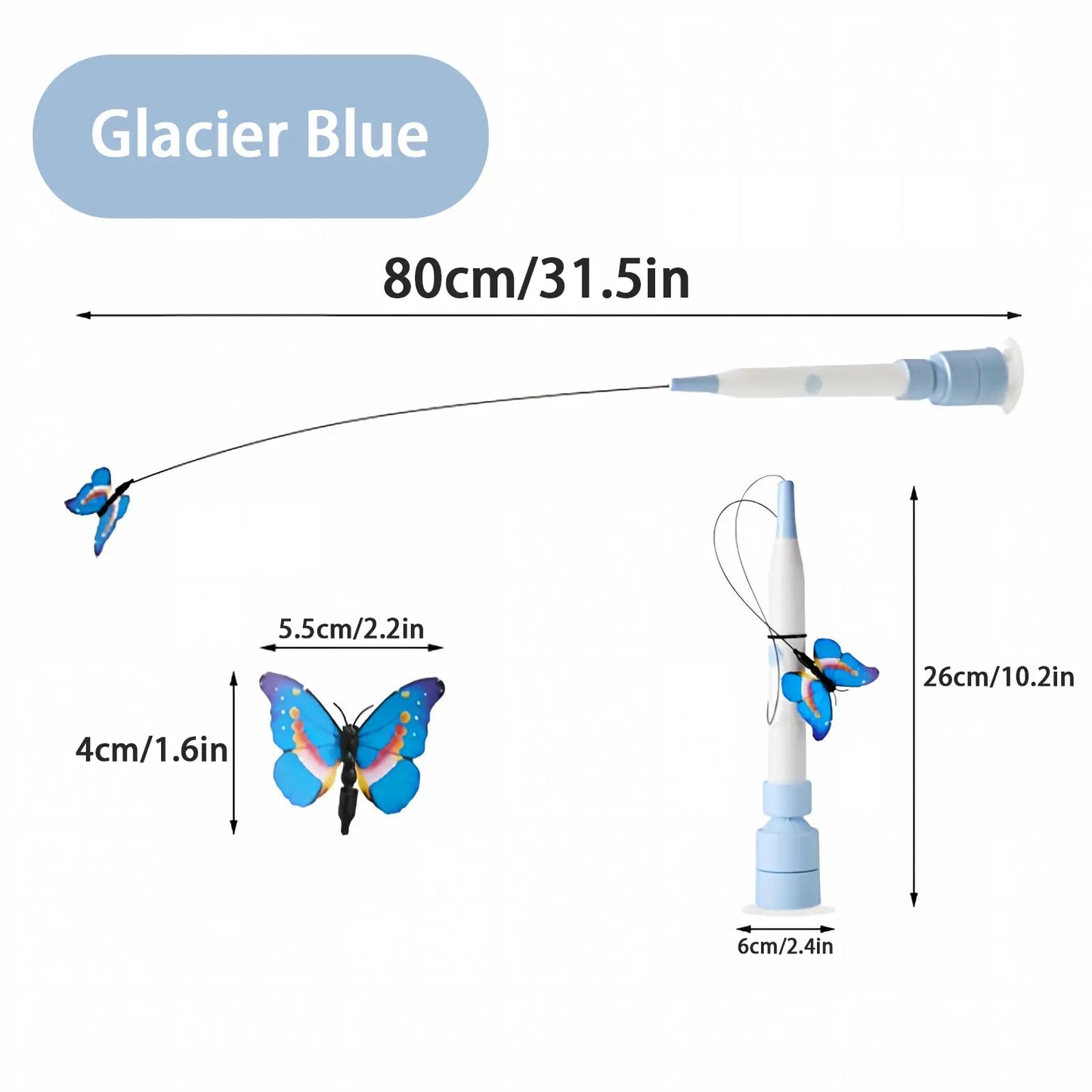 USB Rechargeable Rotating Butterfly Cat Toy with 360° Spin and Random Movement - Dual Modes for Self-Play and Handheld Use, Featuring a Durable Suction Cup Base for Kittens and Adult Cats